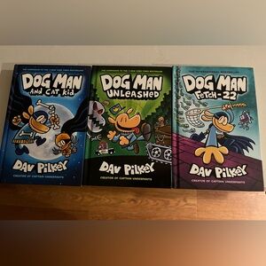 Dog man cat kid hardcover books lot